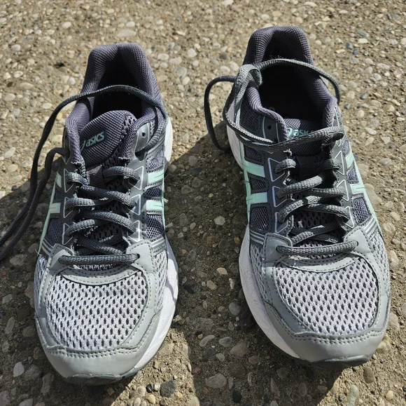 ASICS Ortholite Women's Gel-Contend 4 Running Shoes - Gray and Mint Green - Picture 10 of 10